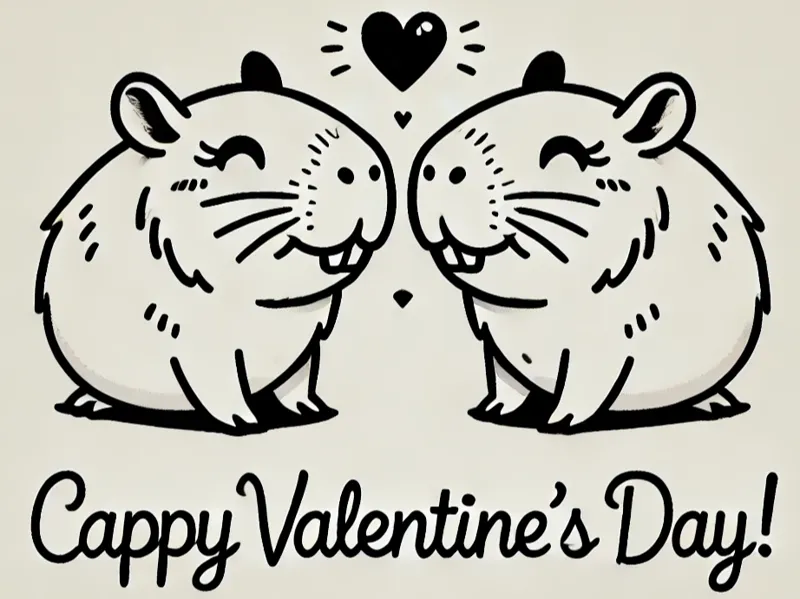 Cappy Valentine's Day Card/Window Insert