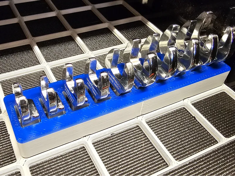 Gridfinity Crowsfoot Holder for Gearwrench Metric