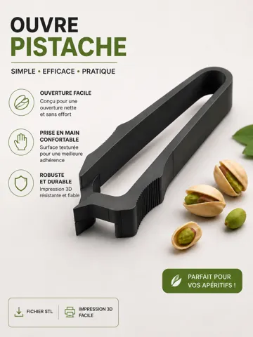 Modelo para impresión 3D: Ouvre pistache — vista de referencia 2