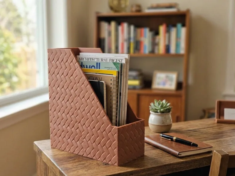 Woven Texture Magazine Holder