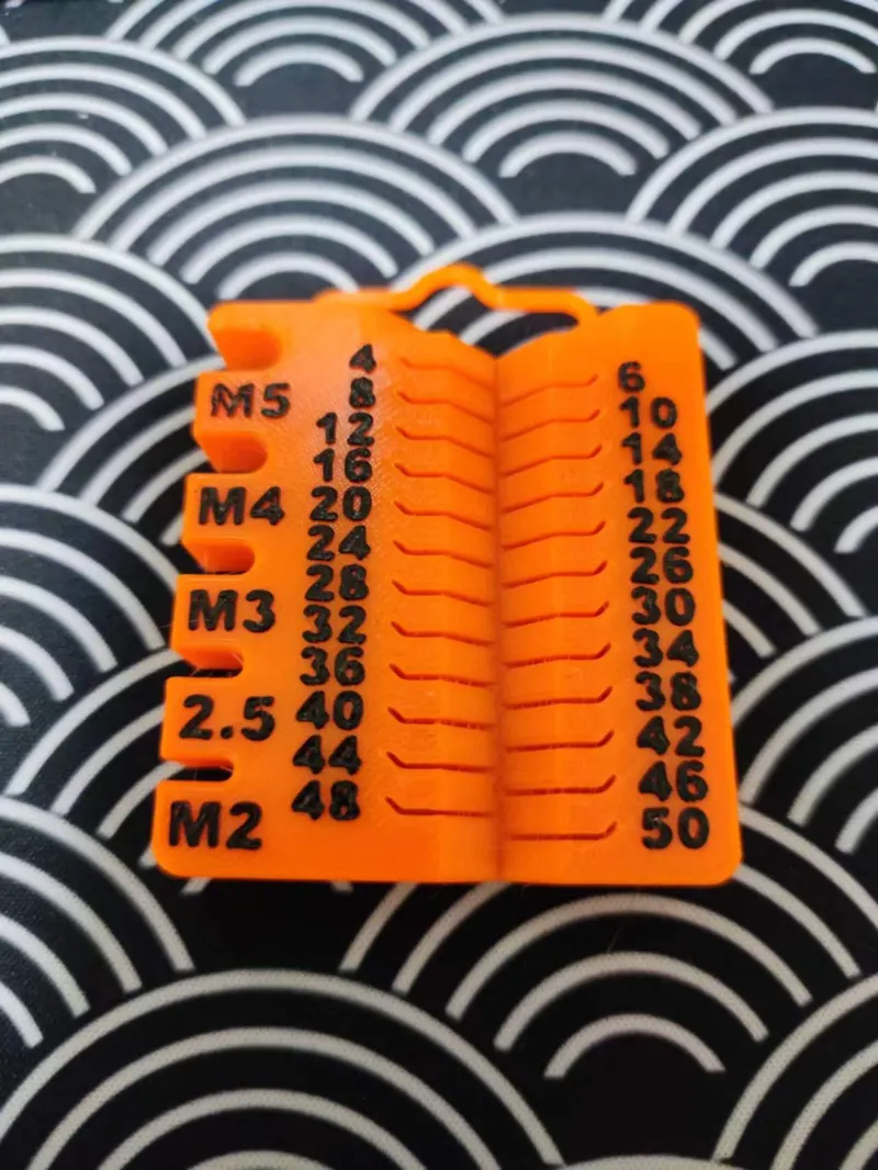 便携式螺栓螺母螺距测量工具   (M2-M5）