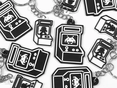 Arcade Key Ring - 22 min & Only 9gr - Easy Print