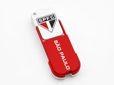 São Paulo cell phone holder keychain
