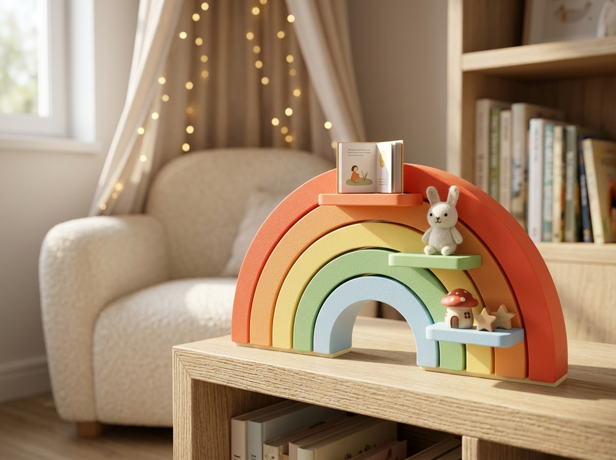 Modular Rainbow Shelf – Wall & Tabletop - 1