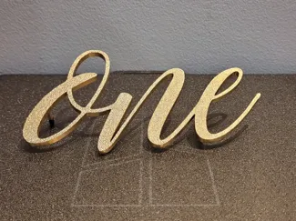 Frontal Cake Topper "One"