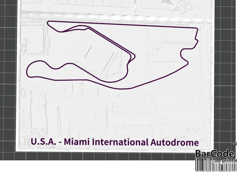 F1 Circuit Miami 3D Street Map