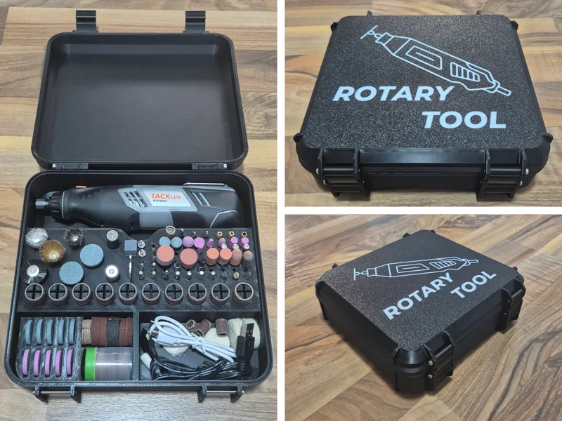 Universal Rotary Tool Organizer Box 