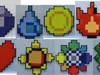 Four pieces, 50% and 100% scale, left-right mirrored, with color displayed on bottom and top surfaces