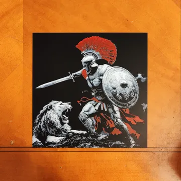 Cuadro decorativo en 3D: Rise of the Spartan - Hueforge — vista de referencia 3