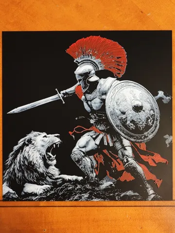 Cuadro decorativo en 3D: Rise of the Spartan - Hueforge — vista de referencia 2