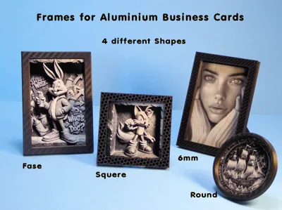 Frames for Laser Engraved Alu Business Cards