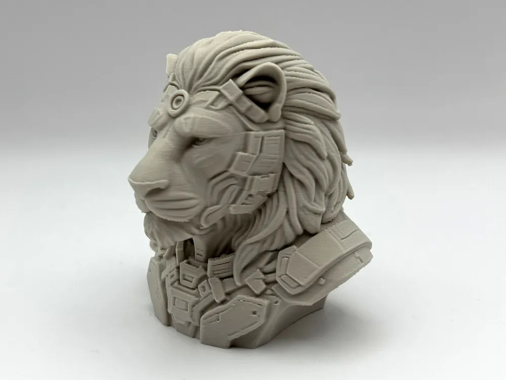 CyberLion Bust by Stigern MakerWorld: Download Free 3D Models