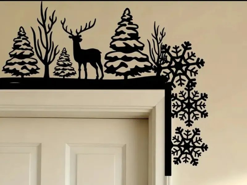 Reindeer&Snowflake Door Decoration