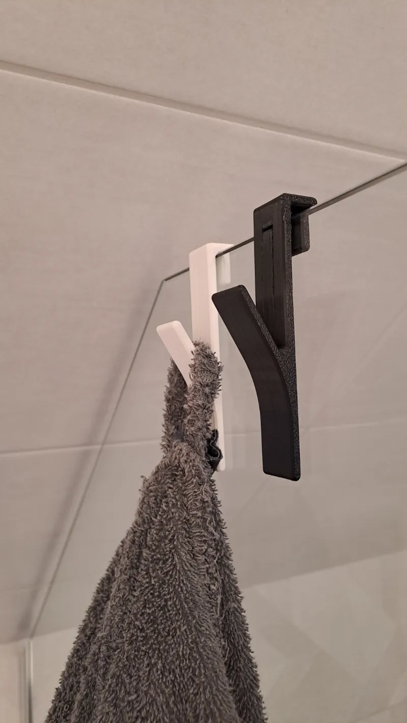 Towel Hook for Glass With Spring