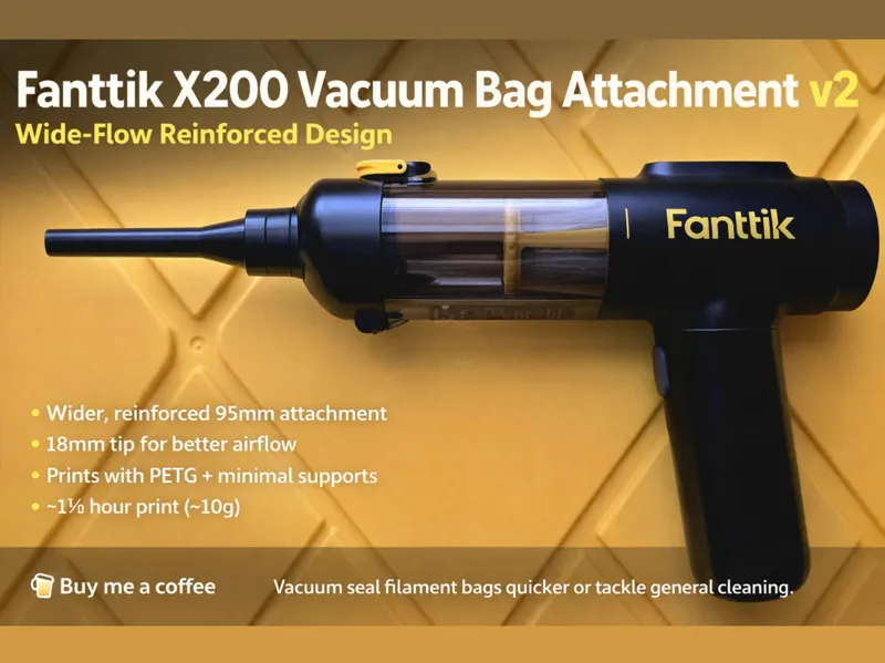 Fanttik X200 Vacuum Bag Attachment v2