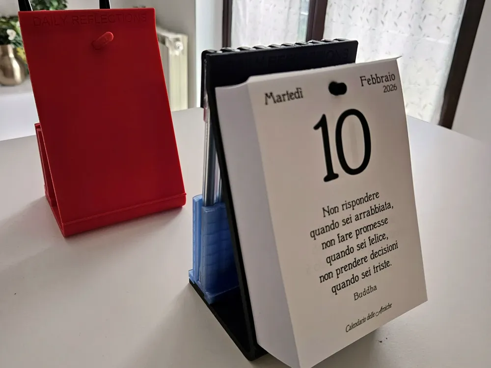 Daily Reflections – Modular Desk Calendar Stand - Free 3D Print Model ...
