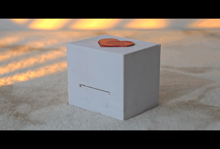 Valentine Ticket Dispenser With Heart Button