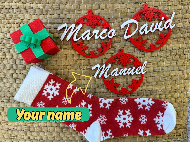 Adornos de navidad personalizables