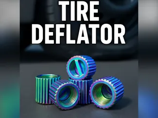 Tire Deflator - Schrader Valve Stem Bleed Caps 