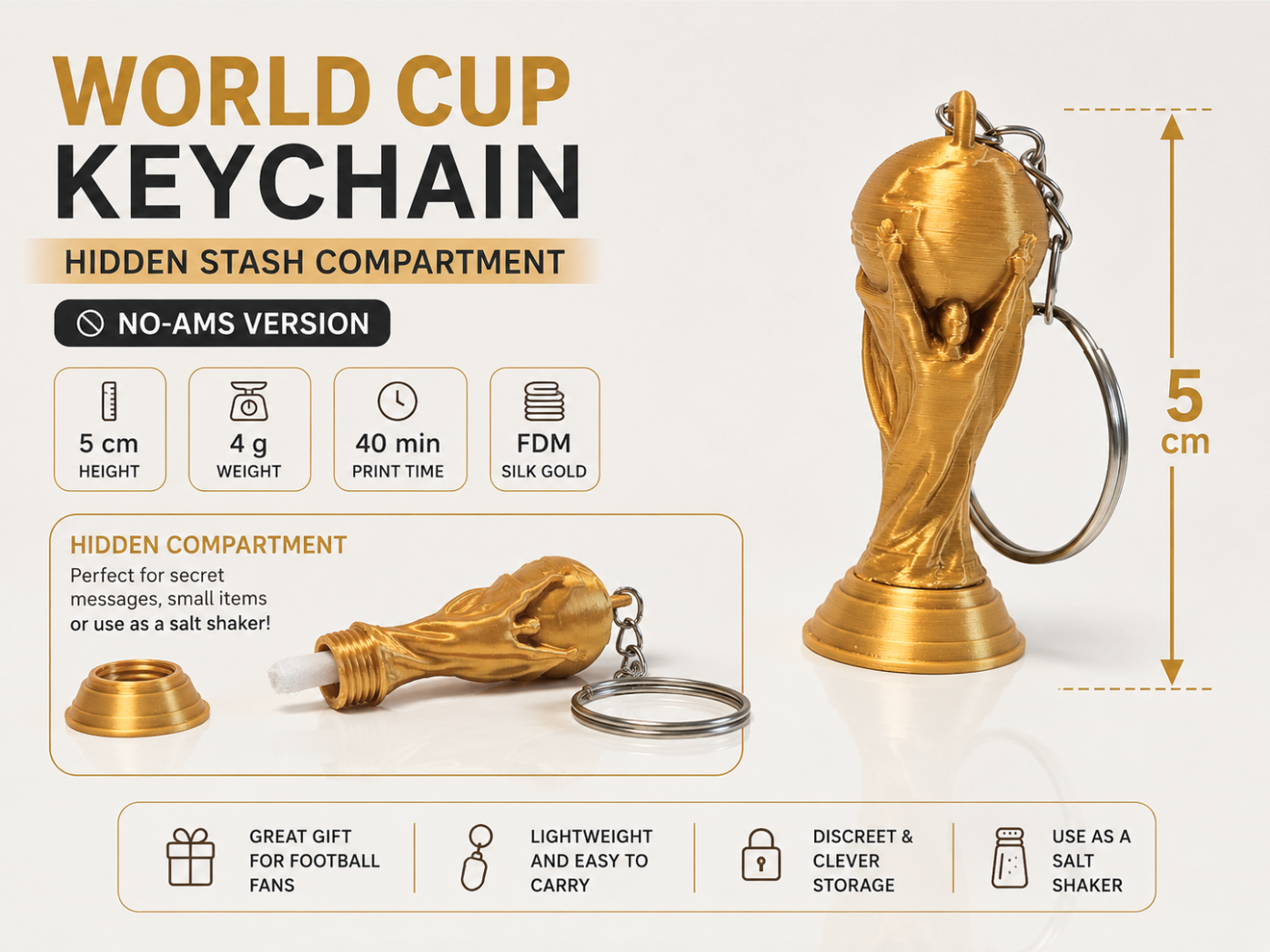 World Cup Trophy Keychain – Secret Stash