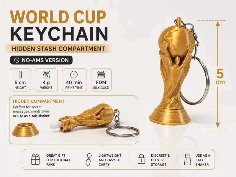 World Cup Trophy Keychain – Secret Stash
