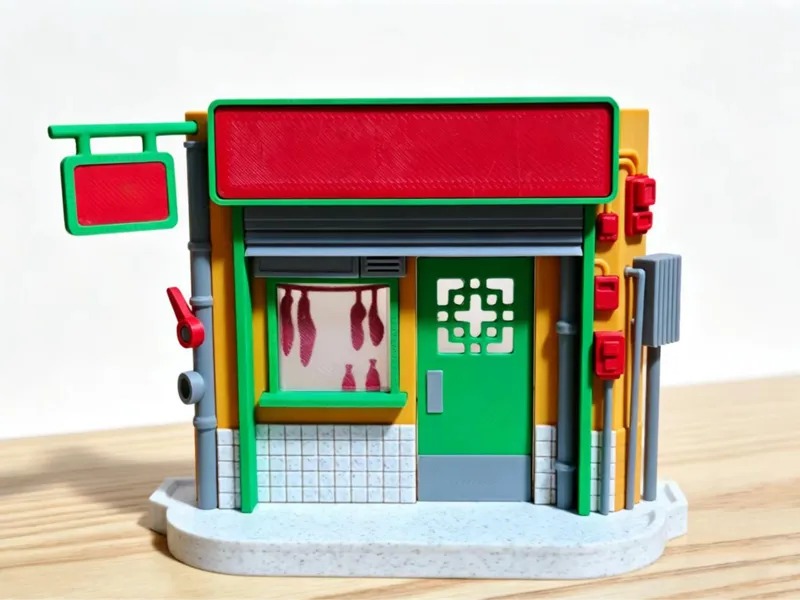 烤肉店门头店面1：64