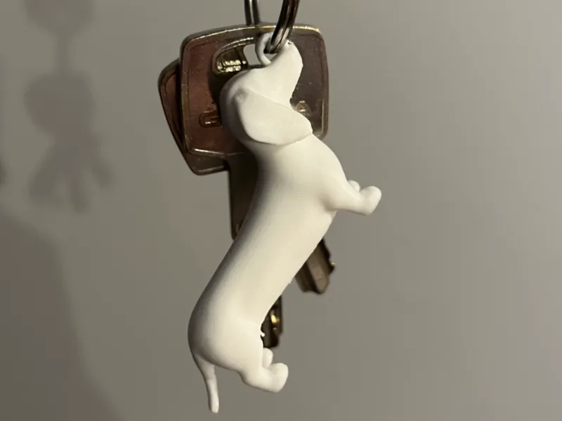 Dachshund 3D Keychain - "sausage dog"