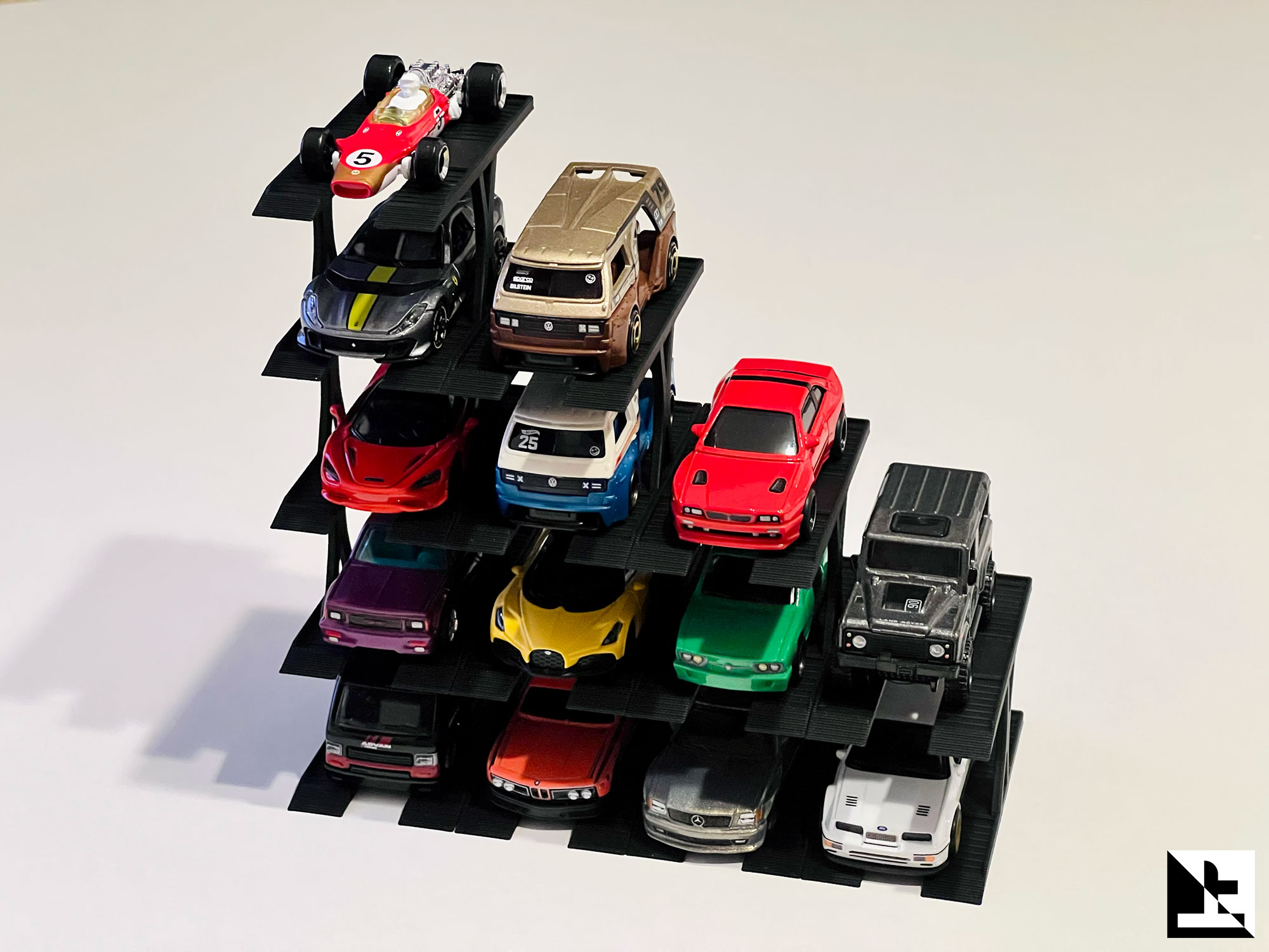Miniatura 2 do modelo 3D 1:64小车立体停车场-2.0版（多种连接组合）