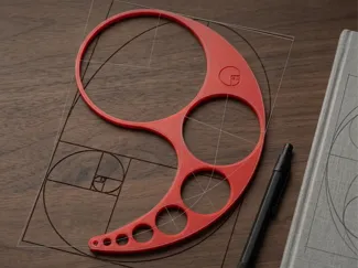 Fibonacci Curvilinear Drawing Guide - Golden ratio