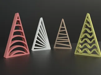 Geometric minimalistic cute trees