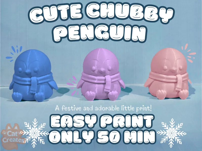 Cute Chubby Penguin [Easy Print!]