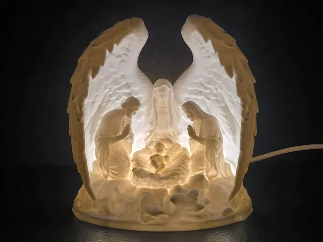 Illuminated Nativity Scene