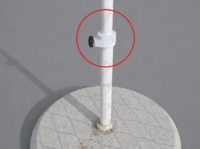 Parasol clamp for concrete stand