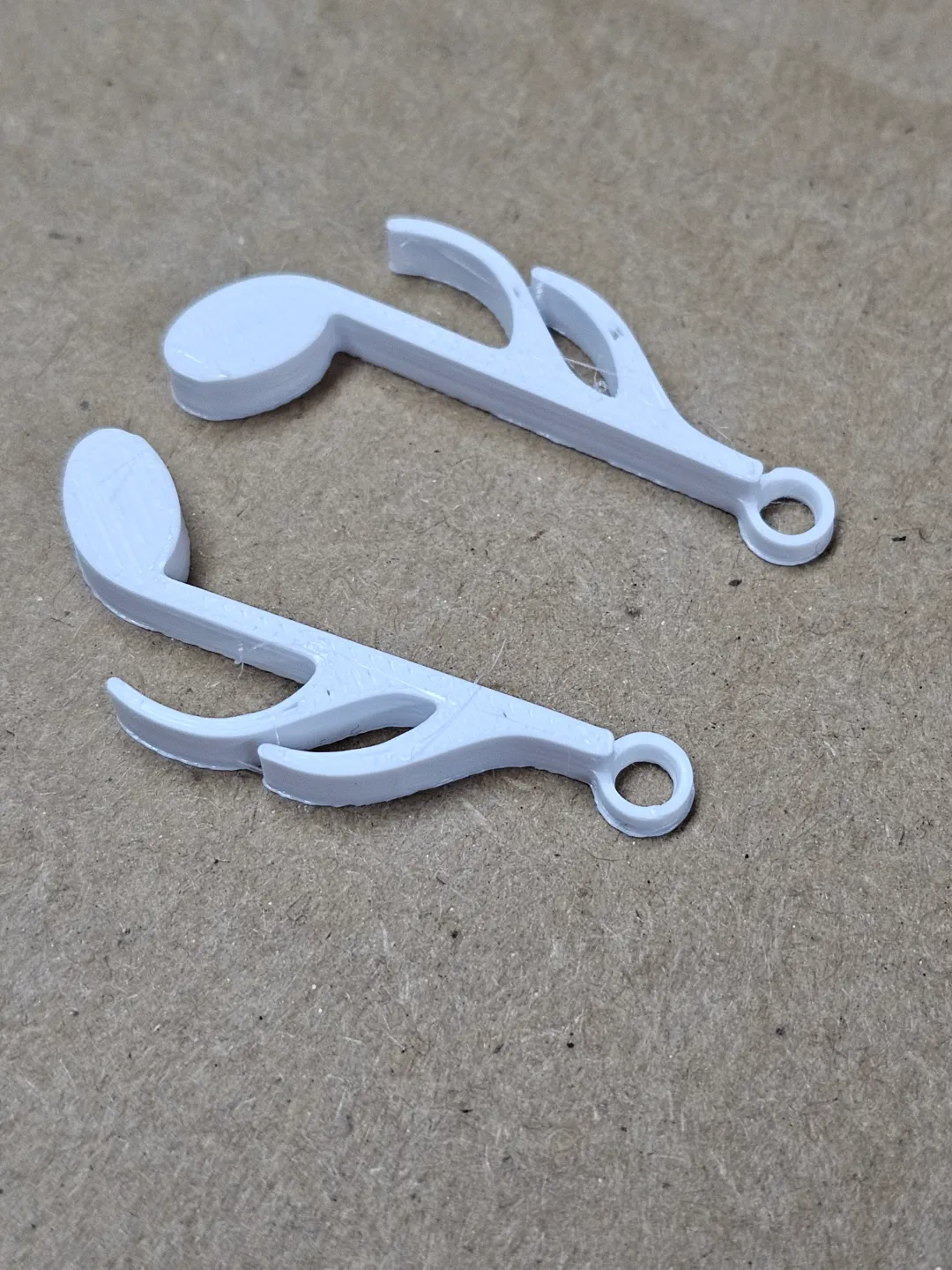 sixteenth note earring view 3