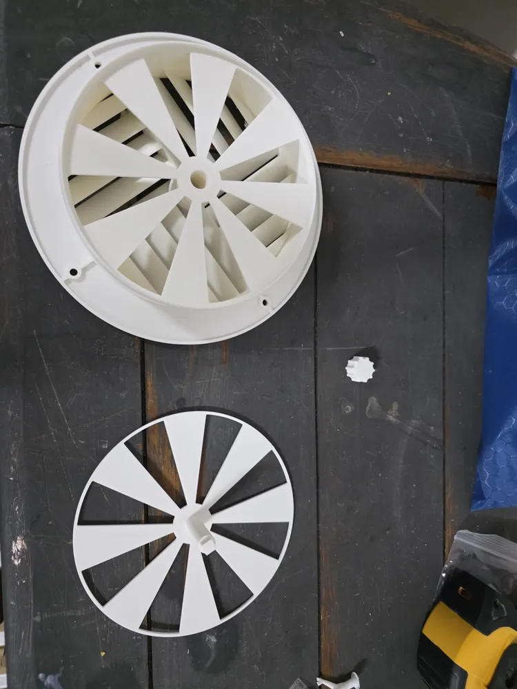 7” RV AC Vent with Adjustable Damper - Free 3D Print Model - MakerWorld