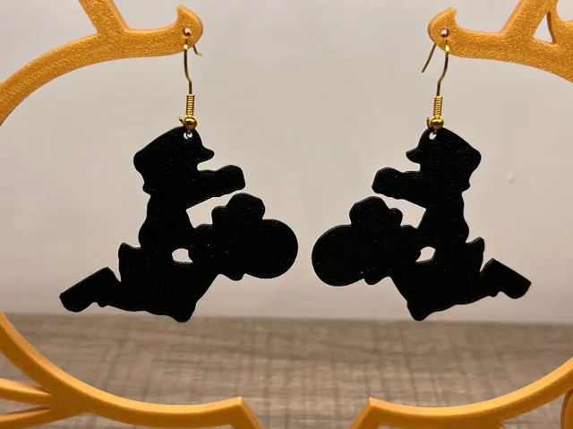 Earrings - Yoshi and Mario