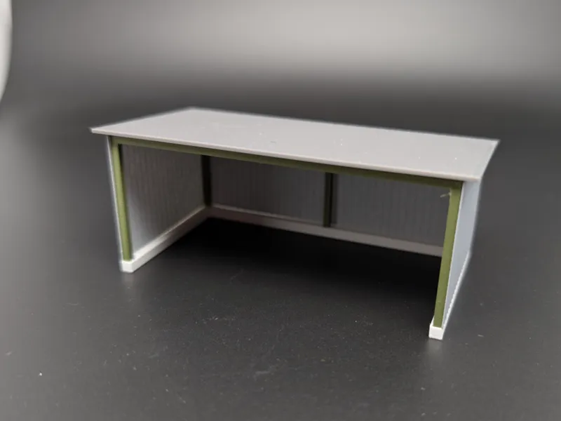 Kleiner Fahrzeug/Geräteunterstand in H0 HO 1:87