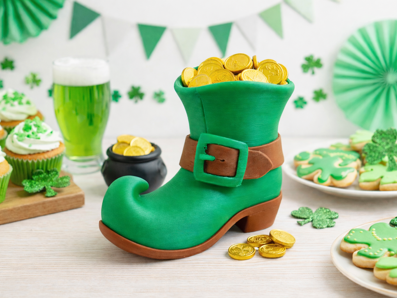 Lucky Leprechaun Boot Decorative Organizer