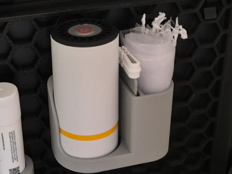 Bag Vacuum and desiccant bag holder for HSW