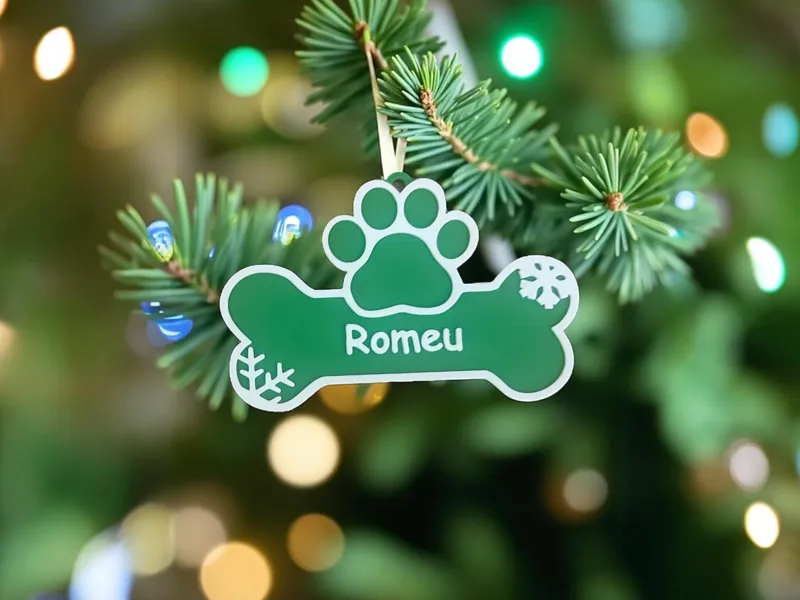 Christmas ornament: Custom Pet name