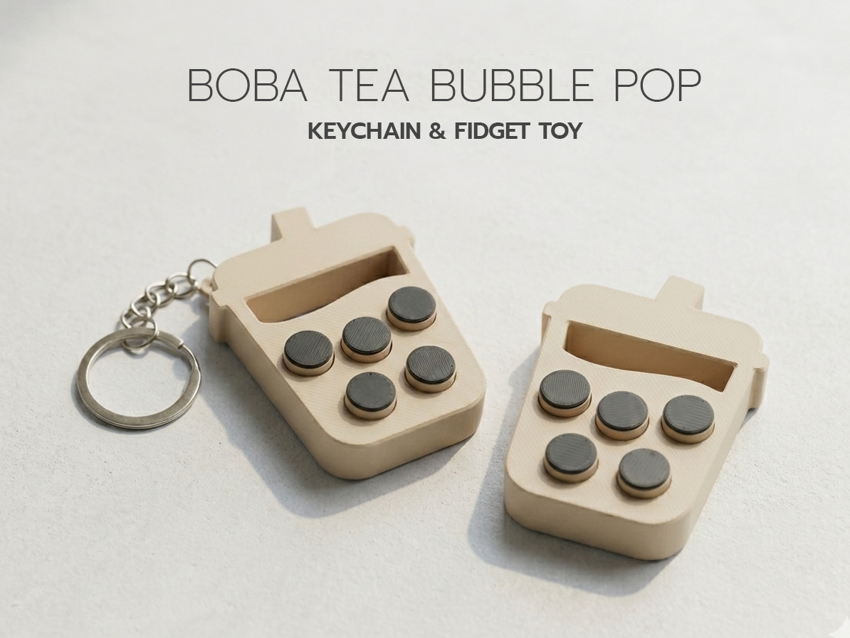 Bubble Pop Boba Tea (Keychain & Fidget Toy)