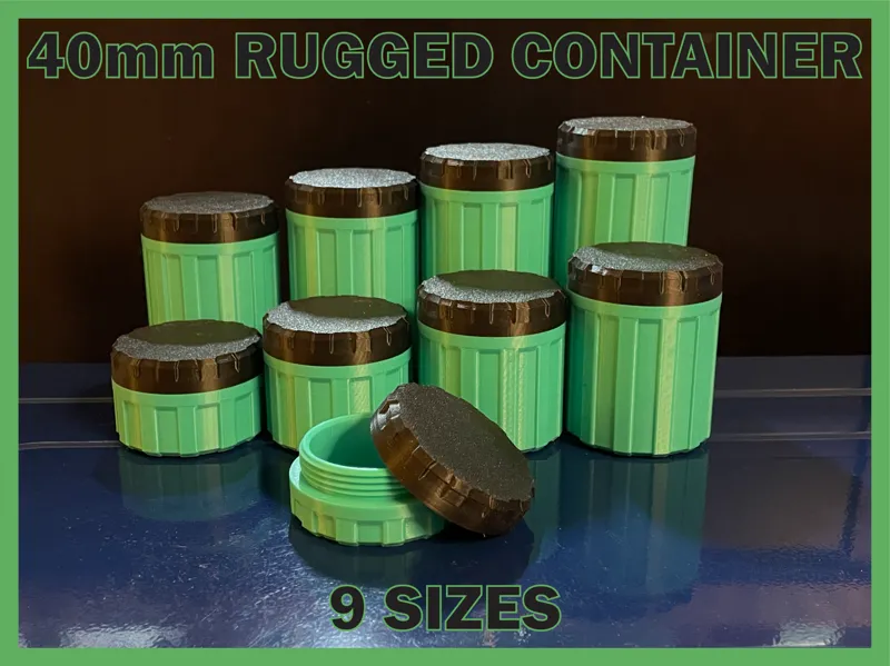 Rugged Container 40mm Edition - 9 Sizes