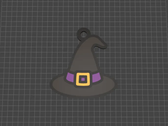 Witch Hat Keychain Charm – 3D Printing Model