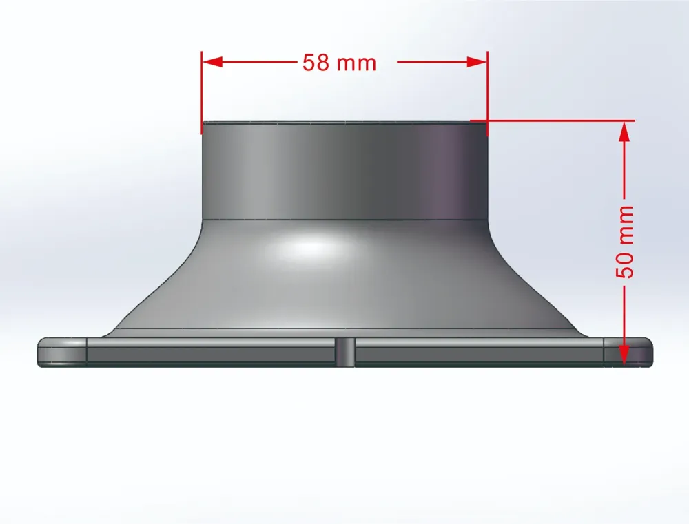 Bambu Lab P1/X1 Exhaust Duct, Straight Connector 60/70/80/100 by hild ...