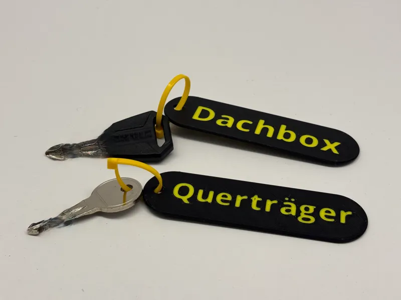 Large Keychain Labels for Roof Rack/Box