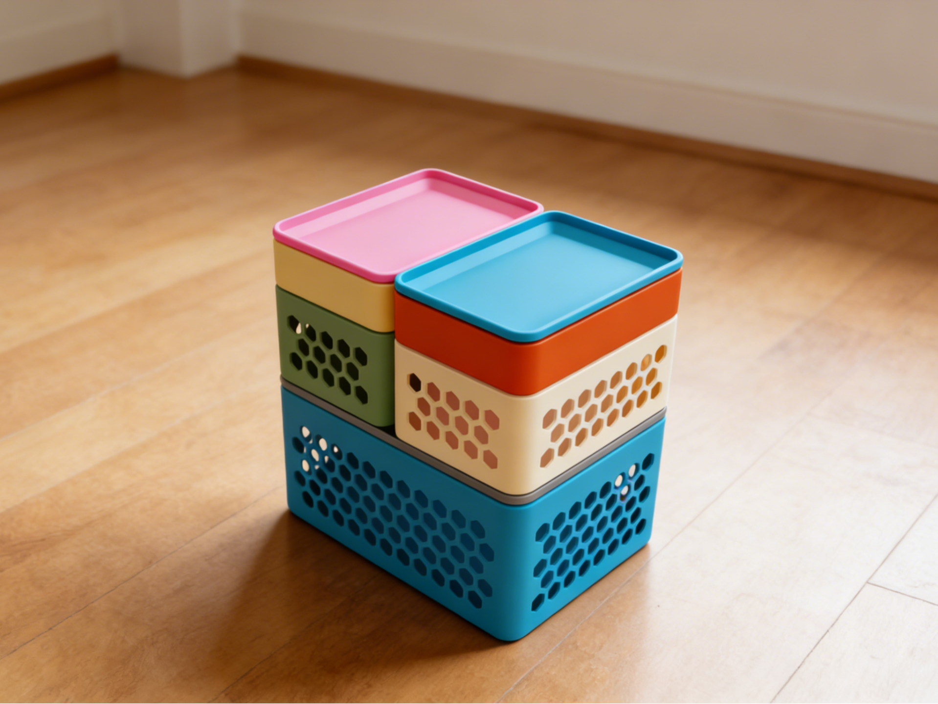 方形收纳箱带盖(Square storage box with lid)