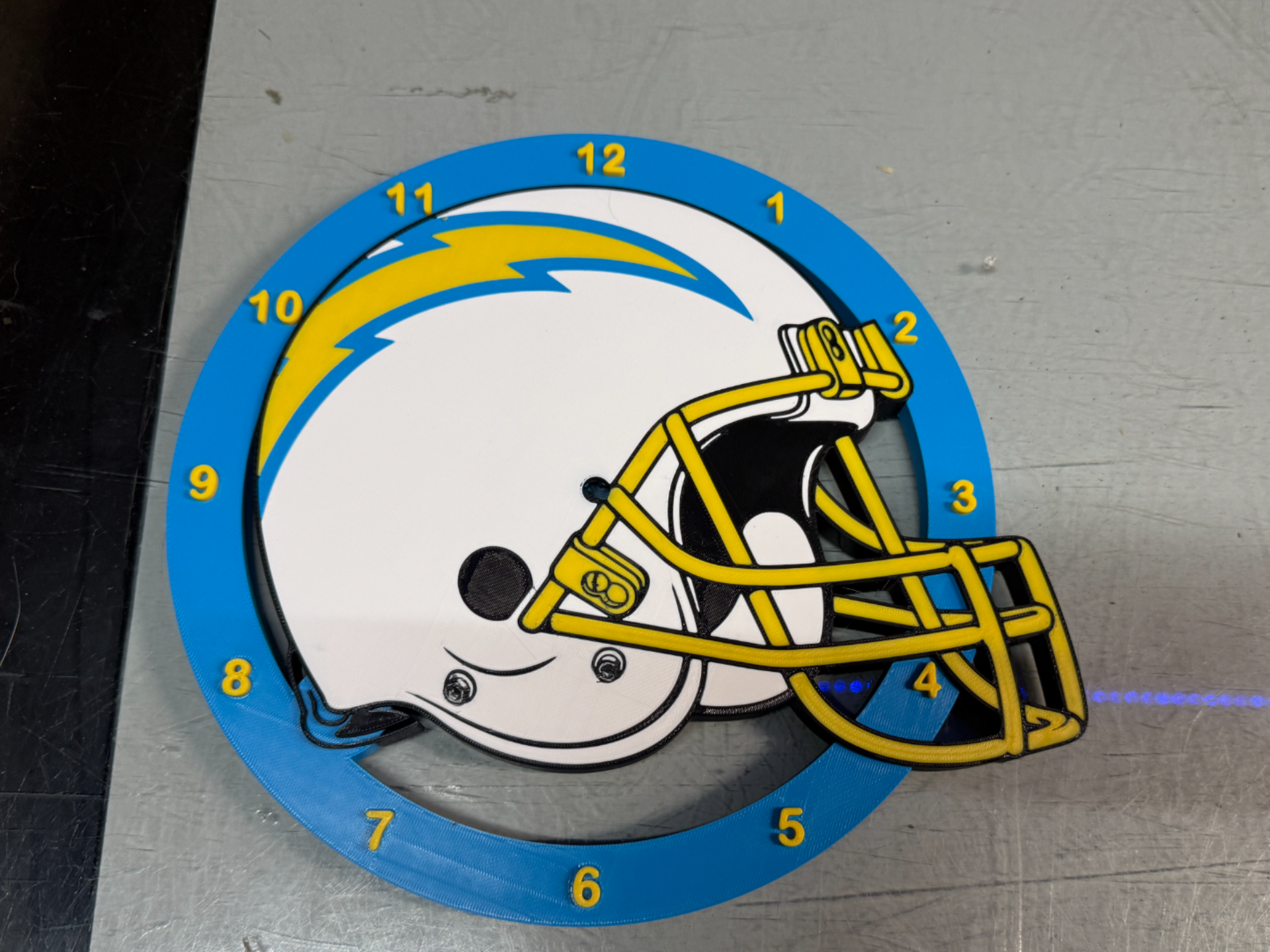 Los Angeles Chargers Helmet Clock