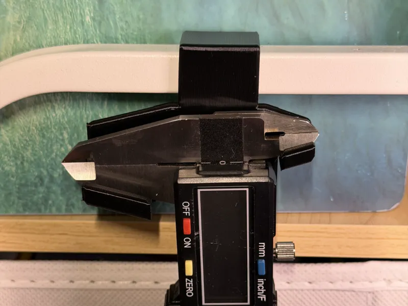 Caliper holder for 1/2in square rods
