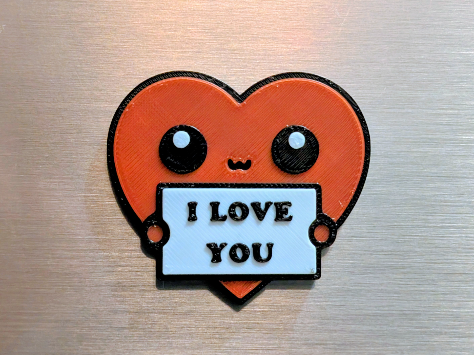 Cute “I Love You” Heart Magnet - Layered Design