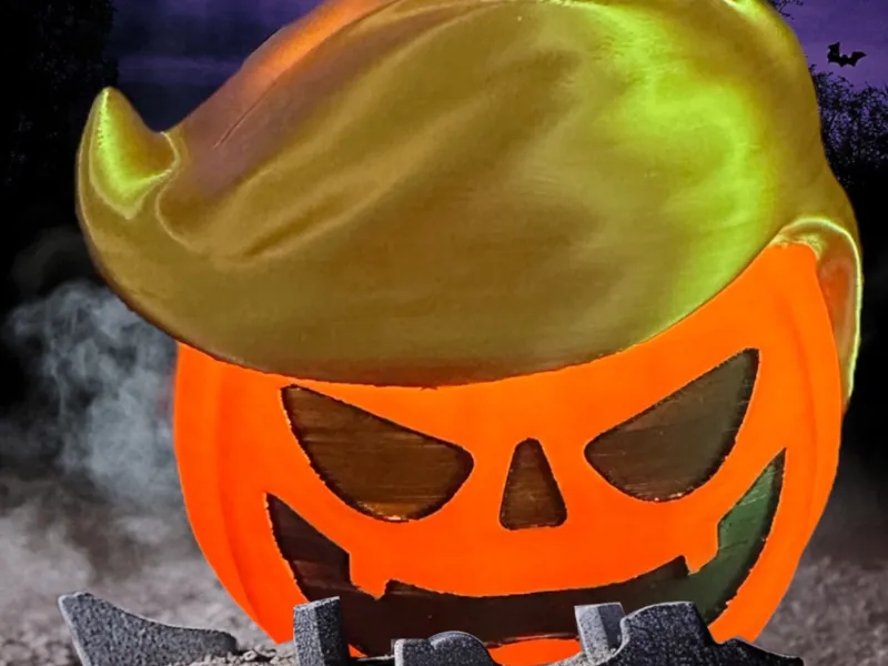 TRUMPKIN, JACK O LANTERN, HALLOWEEN, TRUMP EDITION